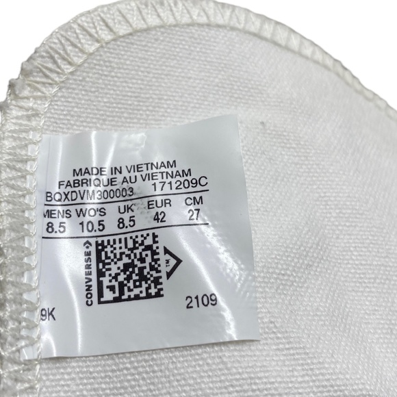 Converse Ctas Lift Platform High Women's Canvas White Shoes Custom 171209C-WWWL - Picture 9 of 10